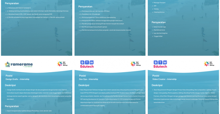 Bali Tech Startup Job Fair 2024: Berikut Spesifikasi Lowongannya