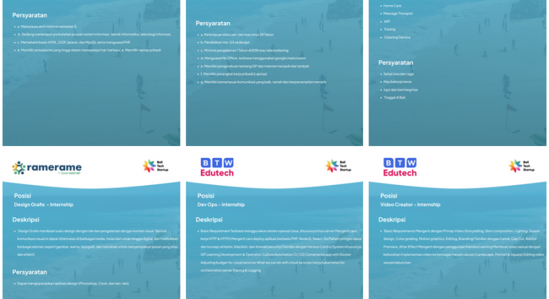 Bali Tech Startup Job Fair 2024: Berikut Spesifikasi Lowongannya